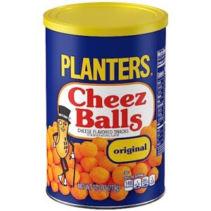 planters original cheez balls cheese flavored snacks, 2.75 oz canister (pack of 6)