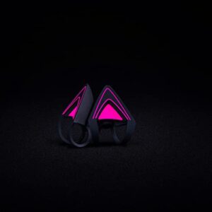 Razer Kitty Ears for Kraken Headsets: Compatible with Kraken 2019, Kraken TE Headsets - Adjustable Straps - Water Resistant Construction - Neon Purple