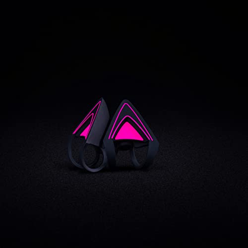 Razer Kitty Ears for Kraken Headsets: Compatible with Kraken 2019, Kraken TE Headsets - Adjustable Straps - Water Resistant Construction - Neon Purple