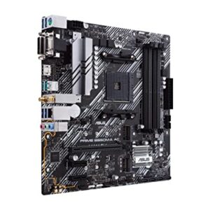 ASUS Prime B550M-A AC AMD AM4 (3rd Gen Ryzen™) Micro ATX Motherboard (PCIe 4.0, WiFi, ECC Memory, 1Gb LAN, HDMI 2.1/D-Sub, 4K@60HZ, Addressable Gen 2 RGB Header and Aura Sync)