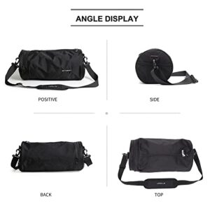 Small Sports Gym Bag Workout Lightweight Duffel Bags for Men and Women Black X-Small