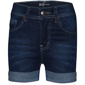 kids girls shorts bermuda dark blue jeans hot pant summer denim chino short 5-13