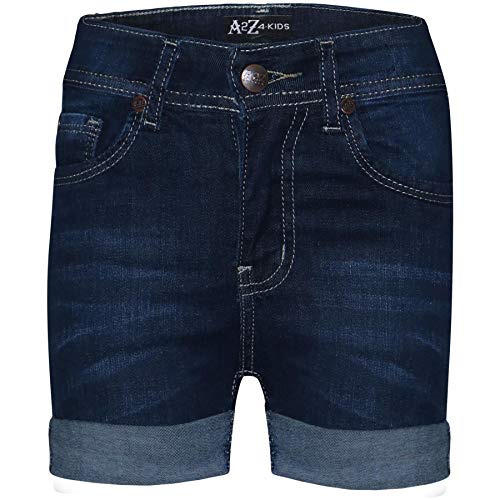 Kids Girls Shorts Bermuda Dark Blue Jeans Hot Pant Summer Denim Chino Short 5-13