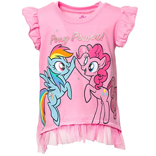 My Little Pony Little Girls Ruffled Sleeves T-Shirt Bike Shorts Set 6