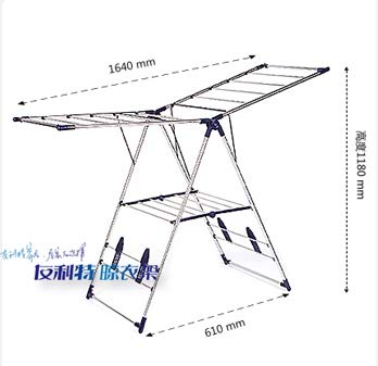 CUISINE TALENT EZHOME Large Foldaway Laundry Rack, Heavy Duty, Collapsible, Space-Saving Storage, Stainless Steel, Indoor/Outdoor