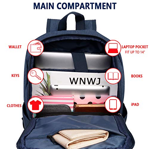 OMOUBOI Casual Daypacks Superbreak Backpack Laptop Backpack for Women & Men Fits Tourism Business (Blue)