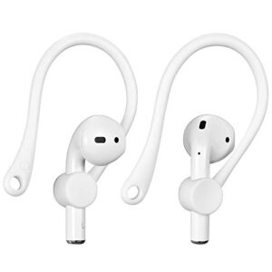 ear hooks designed for apple airpods 1, 2, 3, pro and pro 2, icarerspace airpods ear hooks for running, jogging, cycling, gym - white