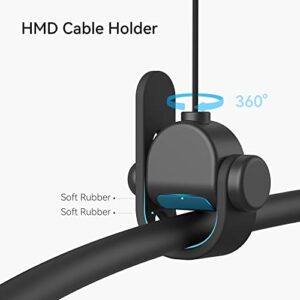 [Pro Version] KIWI design VR Cable Management, 6 Packs Pulley System fits Quest/Rift S/Valve Index/HTC Vive/Vive Pro/HP Reverb G2/PSVR/PS VR2 Accessories, Compatible with Quest 2 Link