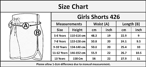 Kids Girls Shorts 100% Cotton Dance Gym Sports Summer Hot Short Pants 5-13 Years