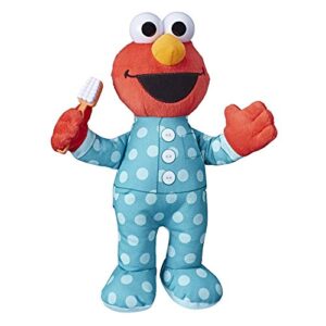 sesame street elmo 12-inch plush, sings the brushy brush song, toy for kids ages 18 months and up