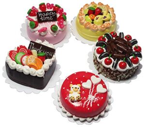thaihonest lovely mixed 5 assorted cake dollhouse miniature food,tiny food
