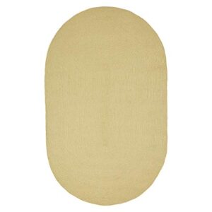 bluenilemills tintoretto braided area rug, gorgeous, soft, durable, reversible, indoor/outdoor, vintage, solid, cream, 4' x 6' oval