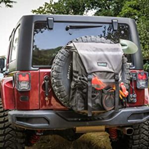 ALL-TOP Spare Tire Trash Bag, Heavy Duty Truck Tailgate Trash Bag, Cargo Storage Bag for Jeep, Truck, SUV or Car, Fit up to 40'' Tire (Rhino Grey)