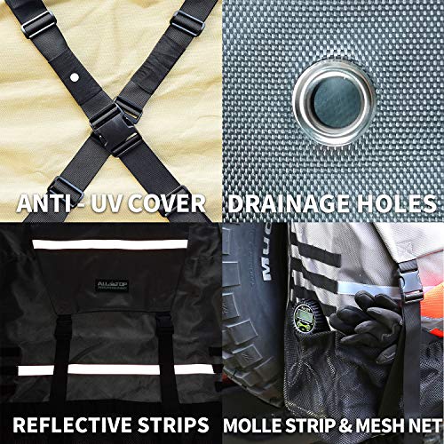 ALL-TOP Spare Tire Trash Bag, Heavy Duty Truck Tailgate Trash Bag, Cargo Storage Bag for Jeep, Truck, SUV or Car, Fit up to 40'' Tire (Rhino Grey)