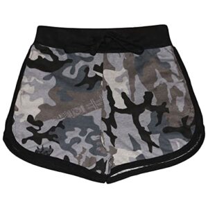 kids girls shorts 100% cotton gym sports camouflage charcoal summer hot pants