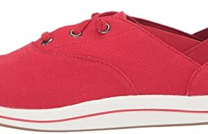 Clarks womens Breeze Ave Sneaker, Red Canvas, 10 Wide US