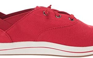 Clarks womens Breeze Ave Sneaker, Red Canvas, 10 Wide US