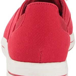 Clarks womens Breeze Ave Sneaker, Red Canvas, 10 Wide US