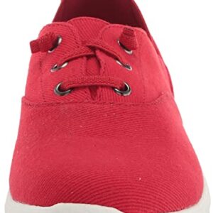 Clarks womens Breeze Ave Sneaker, Red Canvas, 10 Wide US