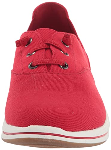 Clarks womens Breeze Ave Sneaker, Red Canvas, 10 Wide US