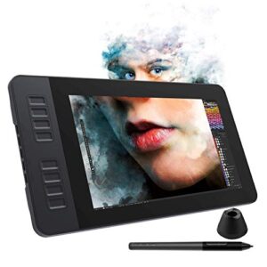 gaomon pd1161 drawing tablet 11.6 inch ips tilt support pen display - drawing pad with 8 shortcuts and 8192 levels battery-free ap50 stylus black