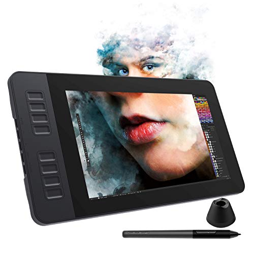 GAOMON PD1161 Drawing Tablet 11.6 Inch IPS Tilt Support Pen Display - Drawing Pad with 8 Shortcuts and 8192 Levels Battery-Free AP50 Stylus Black