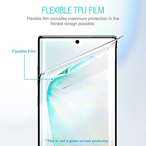 XClear 3 Pack Screen Protector Designed for Galaxy Note 10 Plus/Note 10 Plus 5G (2019) [Case Friendly] TPU Film Anti-Scratch HD Protector Compatible Samsung Galaxy Note10+ / Note 10+ 5G - Pack of 3