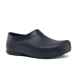 Shoes for Crews Radium, Men's, Women's, Unisex Work Clogs, Slip Resistant, Water Resistant, Black, Men's 10 Women's 12