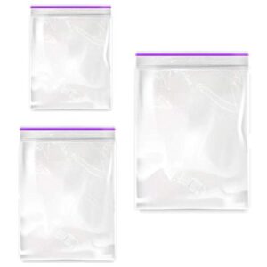 300 pcs small bags for jewelry - 2 mil clear reclosable poly zipper bags sizes 1.5" x 2.3", 2" x 2.7", 2.4" x 3" for pills, vitamins