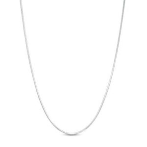 ARGENTO REALE 1MM- 2MM Sterling Silver Round Snake Chain Necklace- Solid Sterling Silver Italian Chain For Pendants, Flexible 925 Snake Chain, 16-30 Lobster Clasp