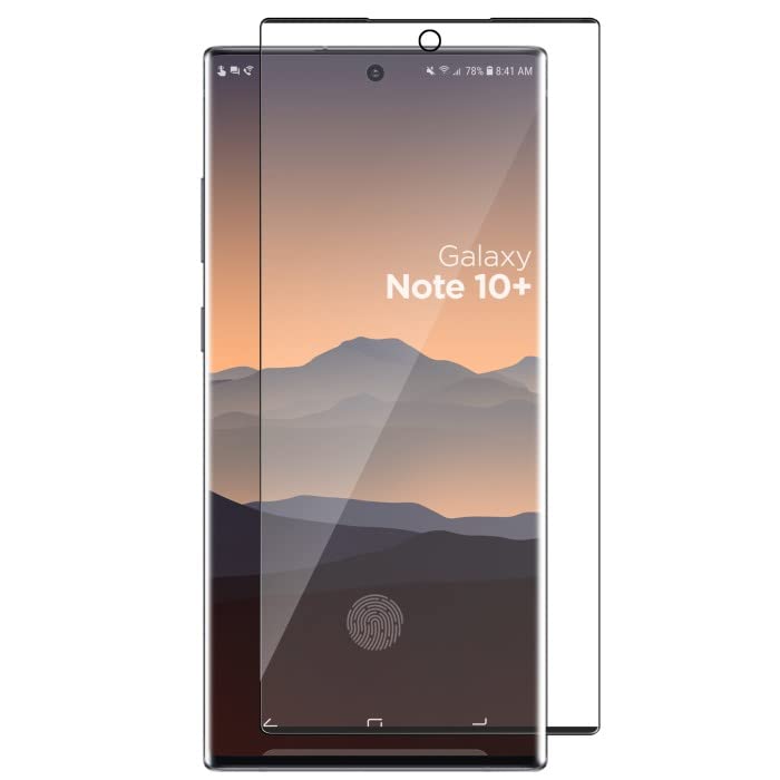 magglass Galaxy Note 10 Plus Tempered Glass Screen Protector Anti Bubble UHD Clear Full Coverage Resistant Screen Guard for Samsung Note 10+ (Case Friendly)