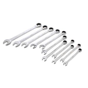 ABN Combo Ratchet Wrench Set SAE and Metric Sizes - 22 Pc Ratcheting Wrench Set with Travel Pouch