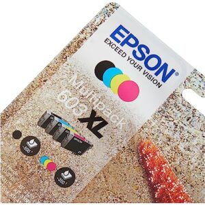 Epson Multipack 603XL Starfish Original XL High Capacity Ink Cartridges 4 Colours Black, Cyan, Magenta, Yellow, XP-2100 XP-2150 XP-3100 XP-3150 XP-4100 WF-2810DWF WF-2820 WF-2830DWF