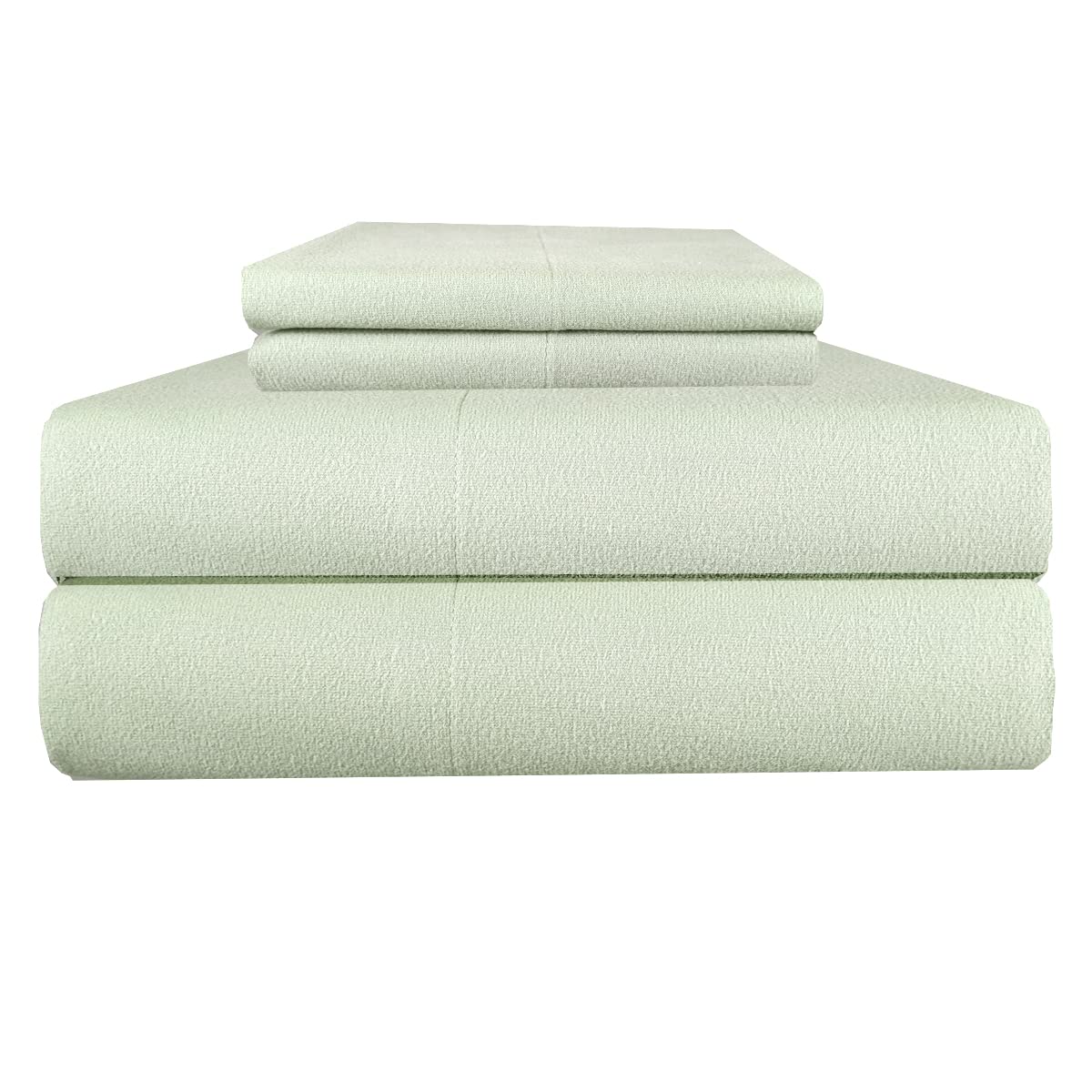 Thermee Micro Flannel California King-Size Sheet Set, Machine Wash-Dry, No Pilling, 18" Deep Pocket, 2 King Pillowcases, Mint