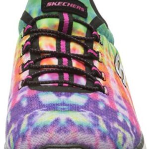 Skechers Women's Summits-Looking Groovy Sneaker, Black/Multi, 8.5 M US