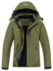 moerdeng men's waterproof ski jacket warm winter snow coat mountain windbreaker hooded raincoat