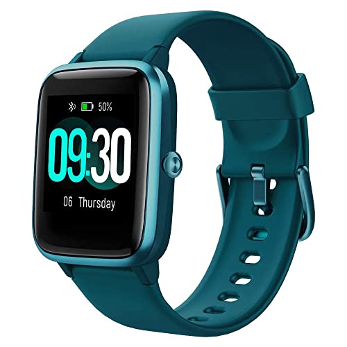 Smart Watch for Android/Samsung/iPhone, Activity Fitness Tracker with IP68 Waterproof for Men Women & Kids, Smartwatch with 1.3" Full-Touch Color Screen, Heart Rate & Sleep Monitor, Green