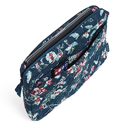 Vera Bradley Women's Cotton Laptop Organizer, Rose Toile - Recycled Cotton, One Size