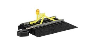 bachmann trains - snap-fit e-z track® flashing led bumper - steel alloy rail with black roadbed - ho scale medium