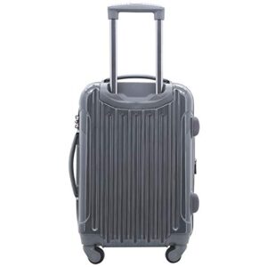 kensie Women's Alma Hardside Spinner Luggage, Expandable, Gun Metal, Carry-On 20-Inch