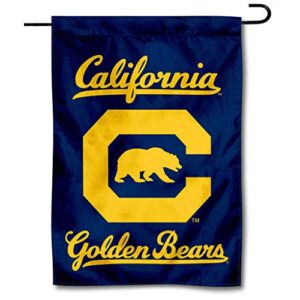 cal berkeley golden bears block c logo garden flag