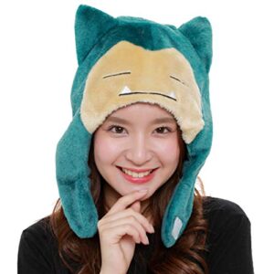 sazac kigurumi hat - pokemon - snorlax - cozy costume beanie cap - adult size