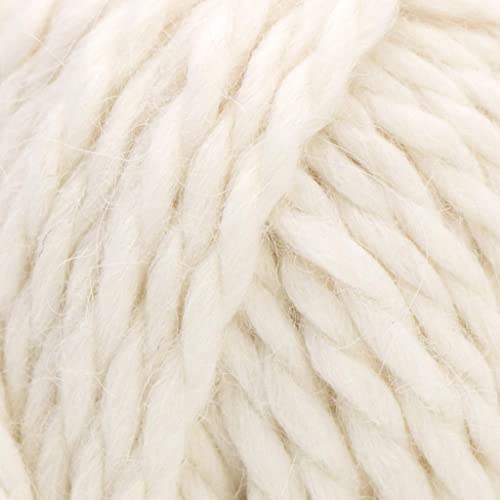 (3 Small Gorgeous Skeins) Alpaca Yarn Blend Umayo [165 Yards Total] Ivory, 5 Bulky