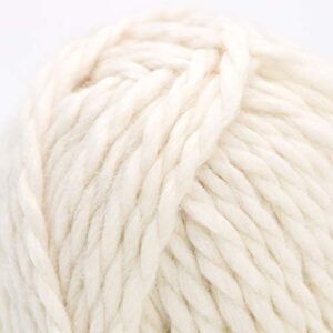 (3 Small Gorgeous Skeins) Alpaca Yarn Blend Umayo [165 Yards Total] Ivory, 5 Bulky