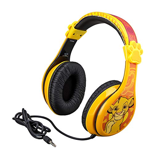 Lion King Headphones for Kids, Wired Headphones Connect Via 3.5Mm Jack, Over Ear Headset for Children with Parental Volume Control Designed for Fans of Lion King Gifts for Boys and Girls