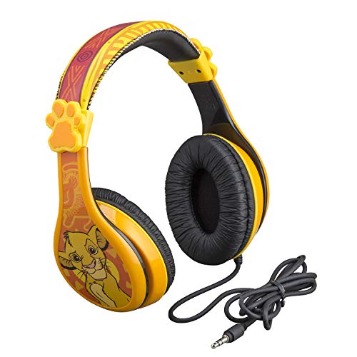 Lion King Headphones for Kids, Wired Headphones Connect Via 3.5Mm Jack, Over Ear Headset for Children with Parental Volume Control Designed for Fans of Lion King Gifts for Boys and Girls