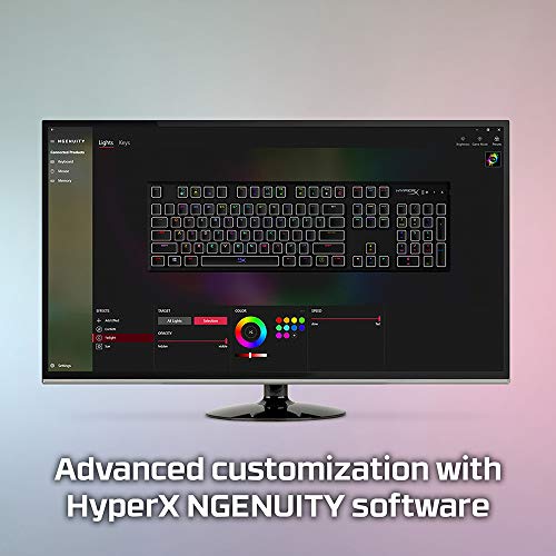 HyperX Alloy Origins - Mechanical Gaming Keyboard, Software-Controlled Light & Macro Customization, Compact Form Factor, RGB LED Backlit - Linear HyperX Red Switch (Black)