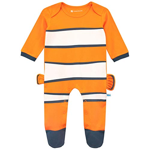 Disney Baby Boys' Finding Nemo Footie and Hat Set Size 12M Orange