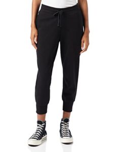 amazon essentials women's french terry fleece capri jogger sweatpant (available in plus size), black, xx-large