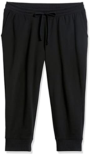 Amazon Essentials Women's French Terry Fleece Capri Jogger Sweatpant (Available in Plus Size), Black, XX-Large